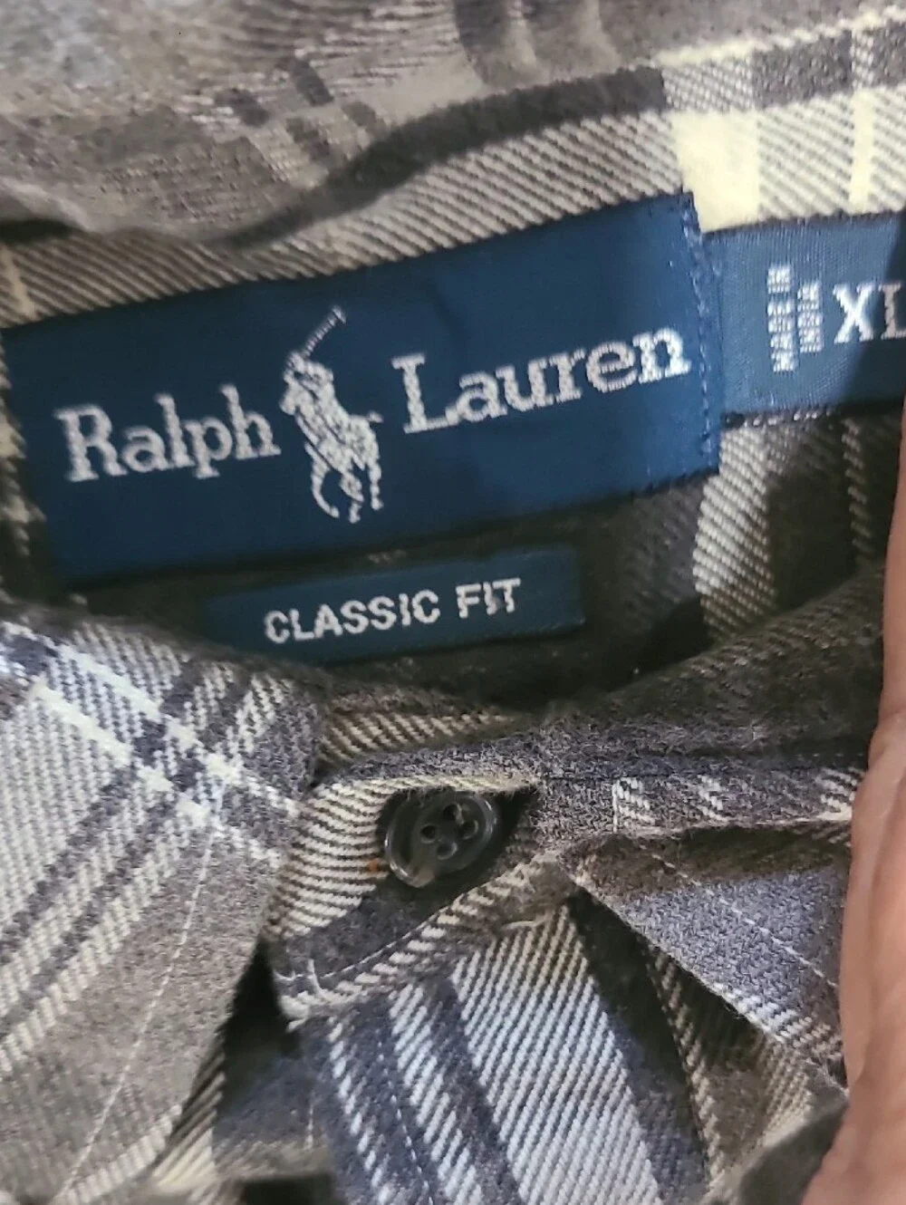 Polo by Ralph Lauren Gray Plaid Button-Down Shirt